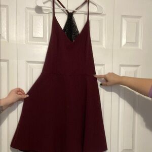 Elegant Burgundy Dress